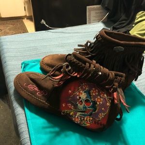Ed Hardy moccasins brand new with tags!